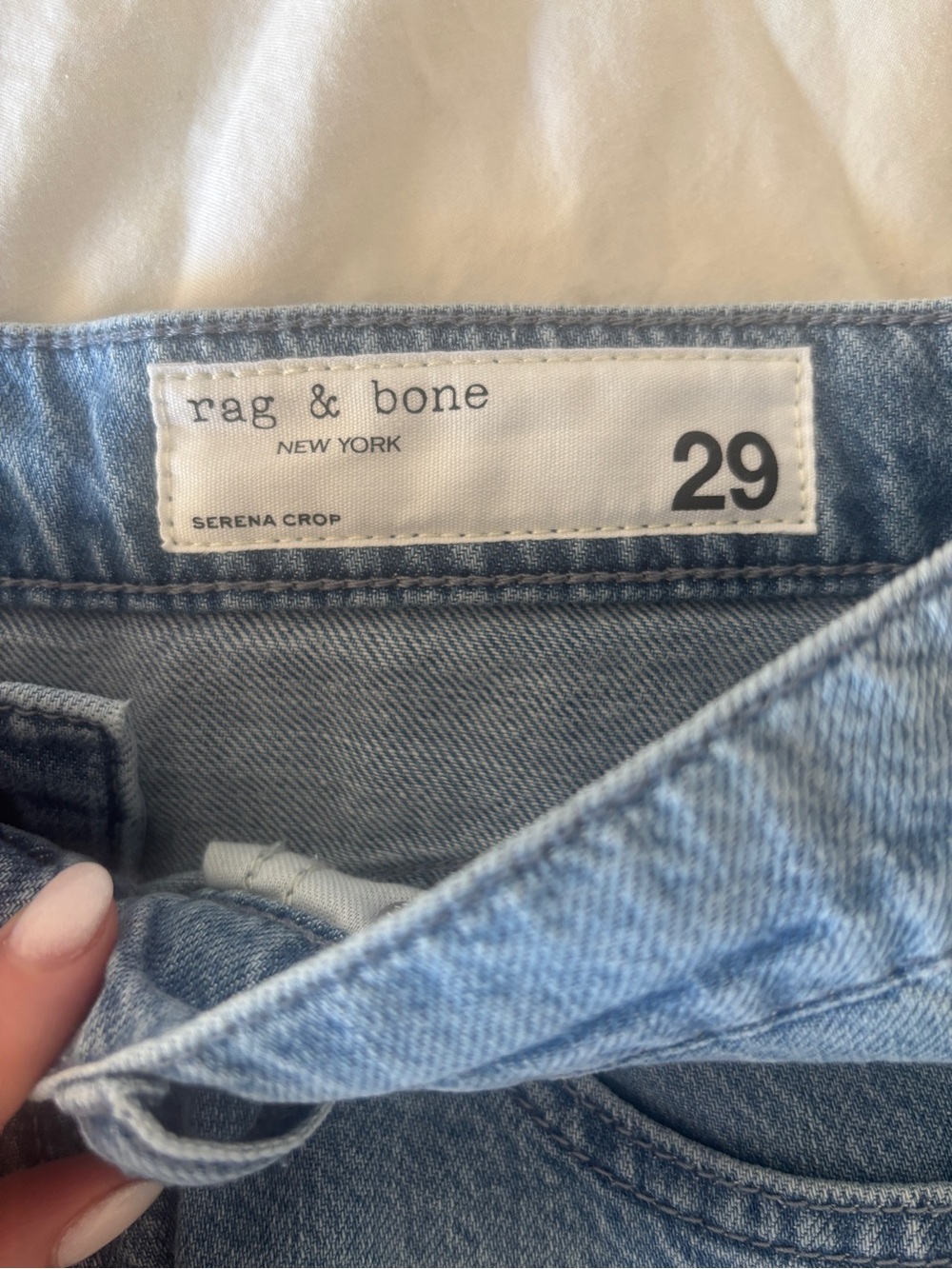 rag & bone Light Blue Wide-Leg Jeans - Picture 5 of 5